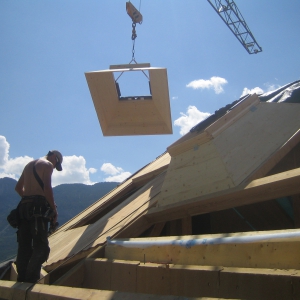 Pose des encadrements de Velux